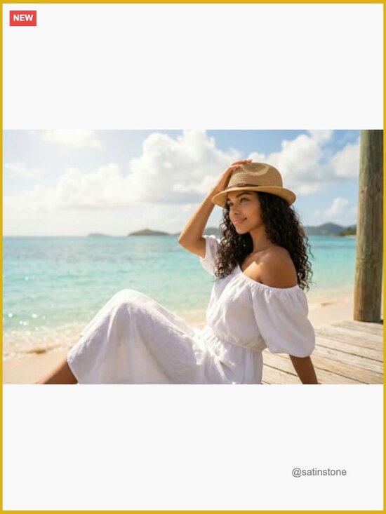 Straw Fedora Sun Hat with UPF 50+ Protection Short Brim Woven Pattern